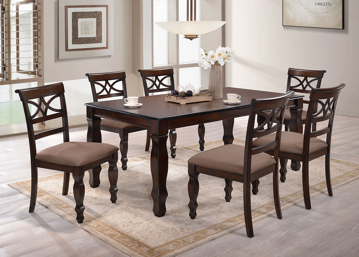 9208 Kaitlyn Dining Set(1+6) - Dining Room - Collection - Ker Global Furniture (M) Sdn Bhd